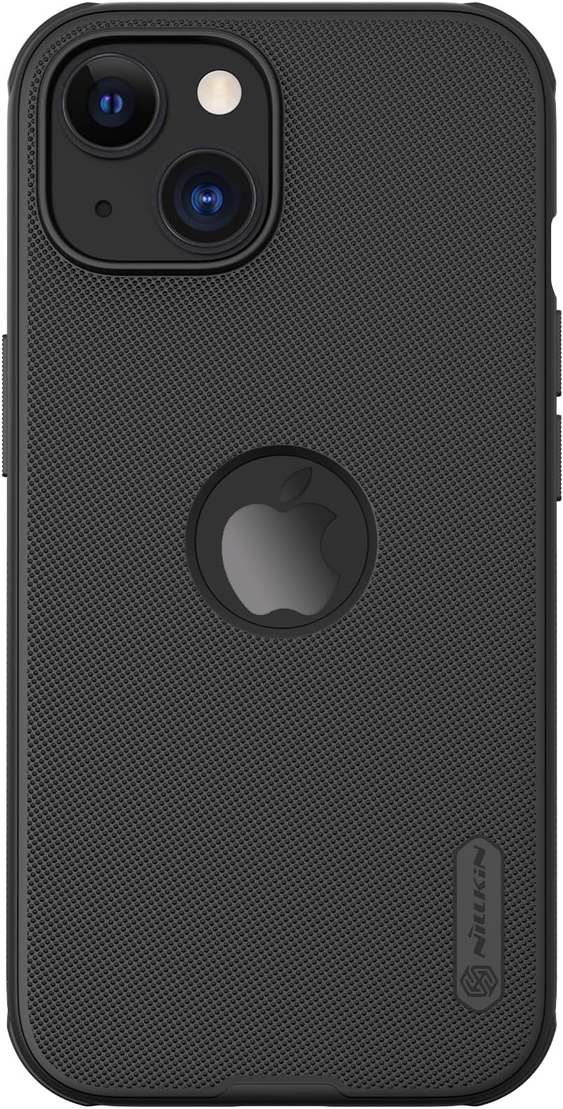 Case for Apple iPhone 15 (6.1" Inch) Super Frosted Shield Pro Hard Back Soft Border (PC + TPU) Shock Absorb Cover Raised Bezel Camera Protect PC with Logo Cut Black Color