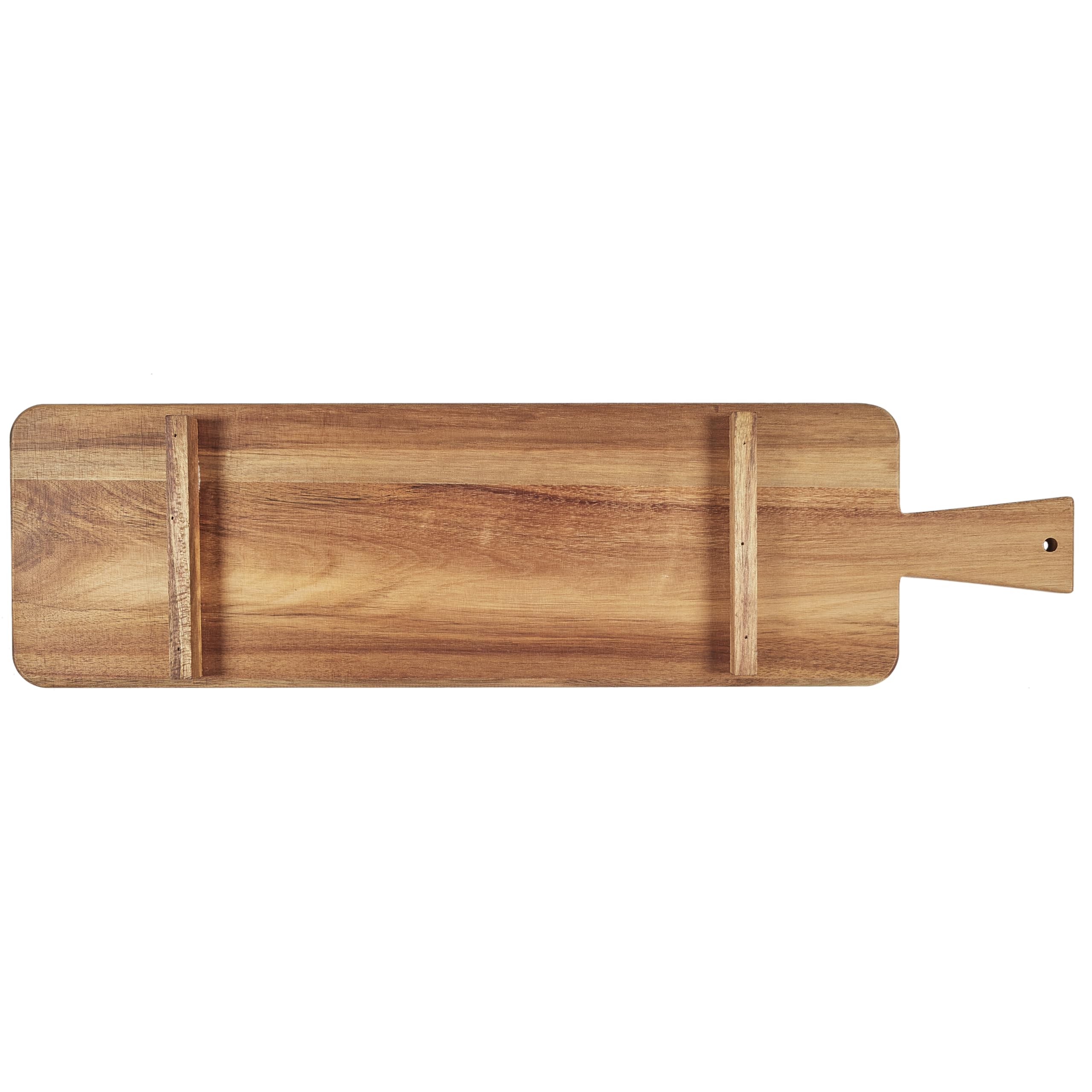HOME DECO FACTORY - KA0328 Expositor con Soporte de Acacia 60 cm - Diseñado para Servir Tapas y Aperitivos - Diseño Elegante y Fácil de Mantener - Color Marrón