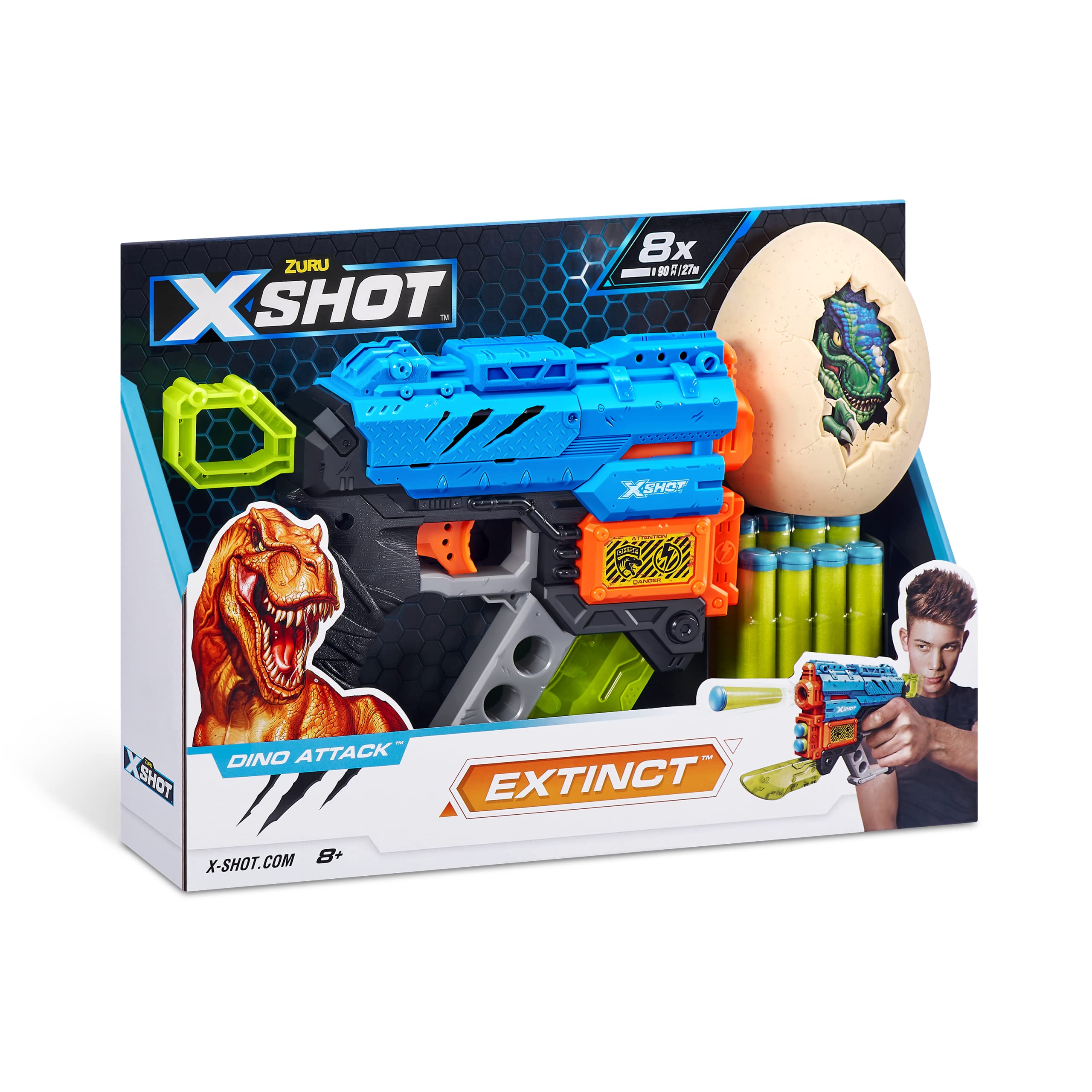 Amazon.com: X-Shot Dino Attack Extinct (1 MEDIUM Egg, 8 darts
