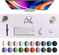 Vista 148 de Aothia Protector de escritorio de cuero, alfombrilla para ratón, alfombrilla de escritorio de oficina, secante de escritorio de cuero PU