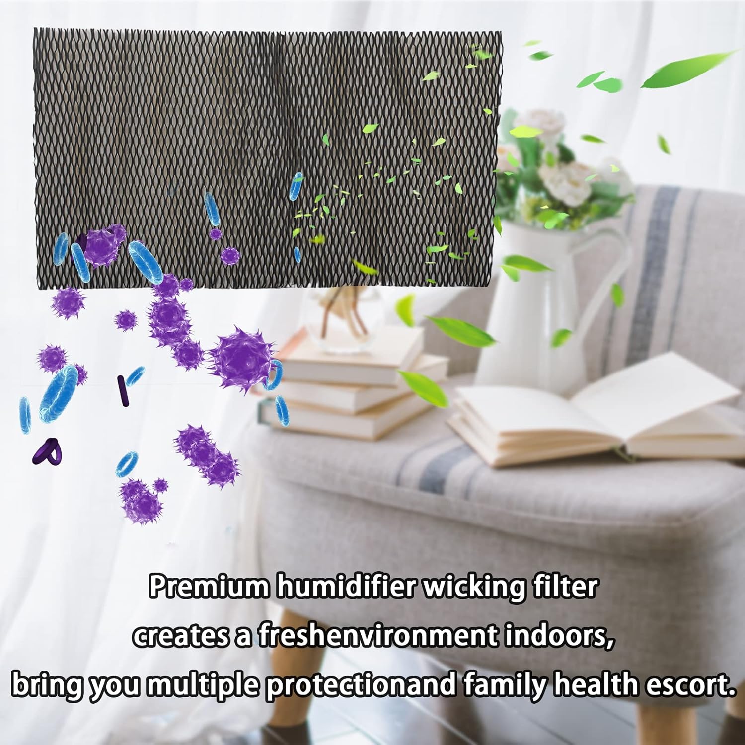 HIFROM 2Pack Replacement Humidifier Wick Filters HWF80 Compatible with Holmes HM2200 HCM3888C Humidifiers Filter W Replace HWF80-U HWF80-U-2 -
