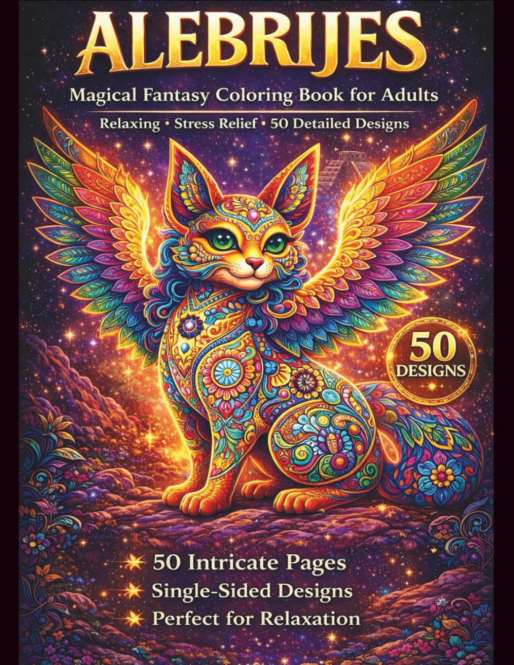 Alebrijes Coloring Book for Adults: A Relaxing Journey into Mexican Folk Art with Intricate Fantasy Animal Designs for Stress Relie (Magical Alebrijes Coloring Collection)