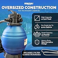 Vista 3 de Swimline Hydrotools Bomba de filtro de arena para piscina de 12 pulgadas para piscinas elevadas y enterradas Intex Bestway Sistema completo de 1/3