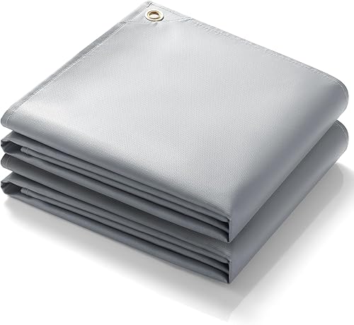 PAWBOSE 6x8ft Welding Blanket, Silicone Coated Fiberglass Fire Blanket for Welding & Cutting - Heavy Duty Fireproof Protection with Storage/Carry Bag for Indoor & Outdoor Use(2 Pack)