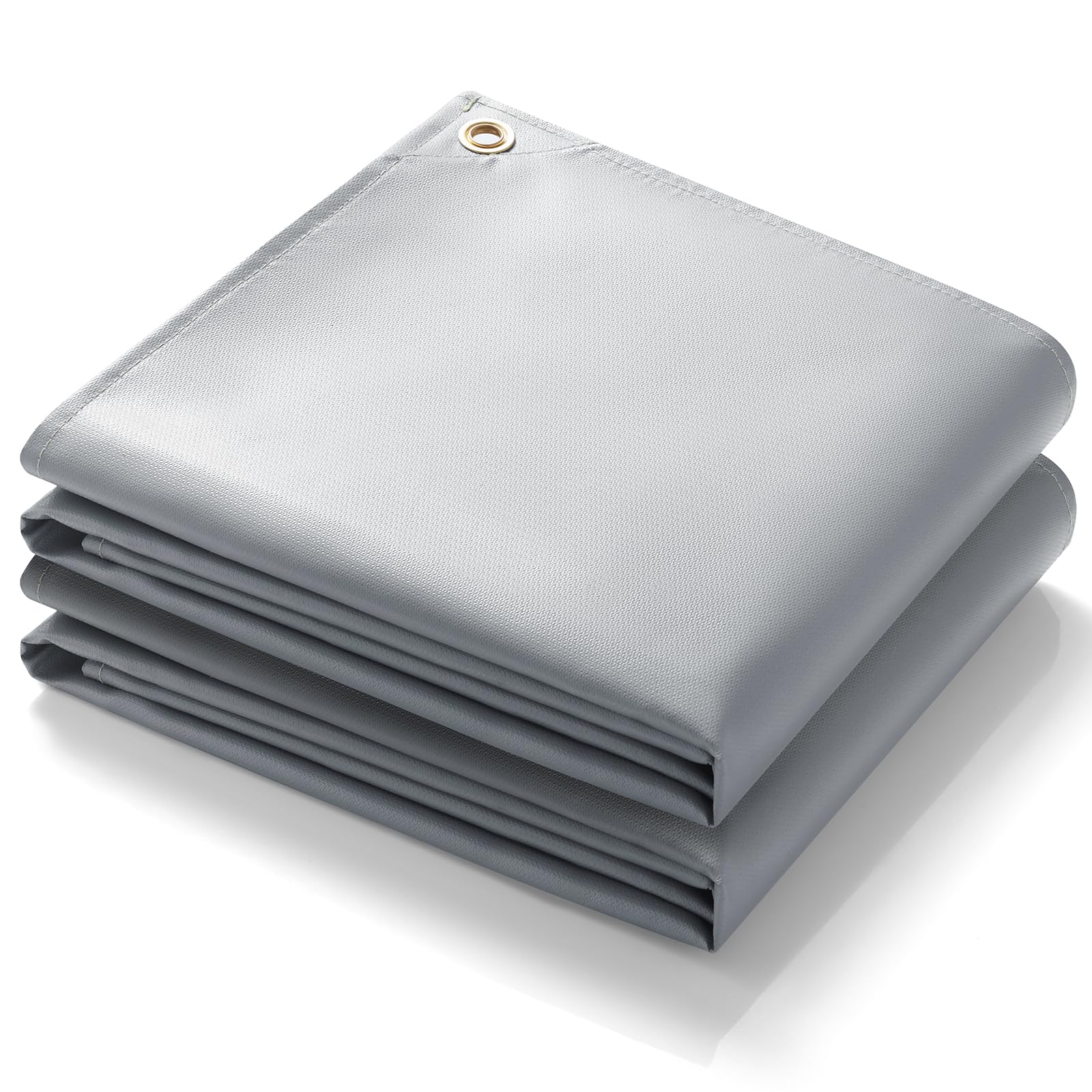 PAWBOSE Lot de 2 couvertures de soudage 120x180 cm, ignifuge fibre verre enduite silicone pour soudage/découpage. Protection ultra-résistante, avec sac rangement, utilisable intérieur/extérieur.