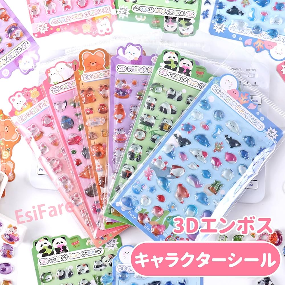 Amazon.co.jp: EsiFare 3dシール 立体シール 女の子 携帯電話