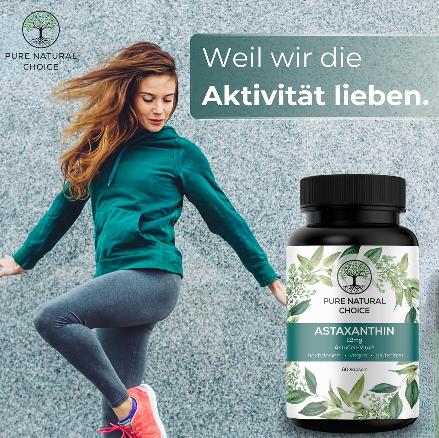 Astaxanthin 12 mg – vegane Depot-Kapseln - TÜV-geprüft - 4 Monatsvorrat - aus Mikroalge (Haematococcus pluvialis) – hochdosiert - Made in Germany