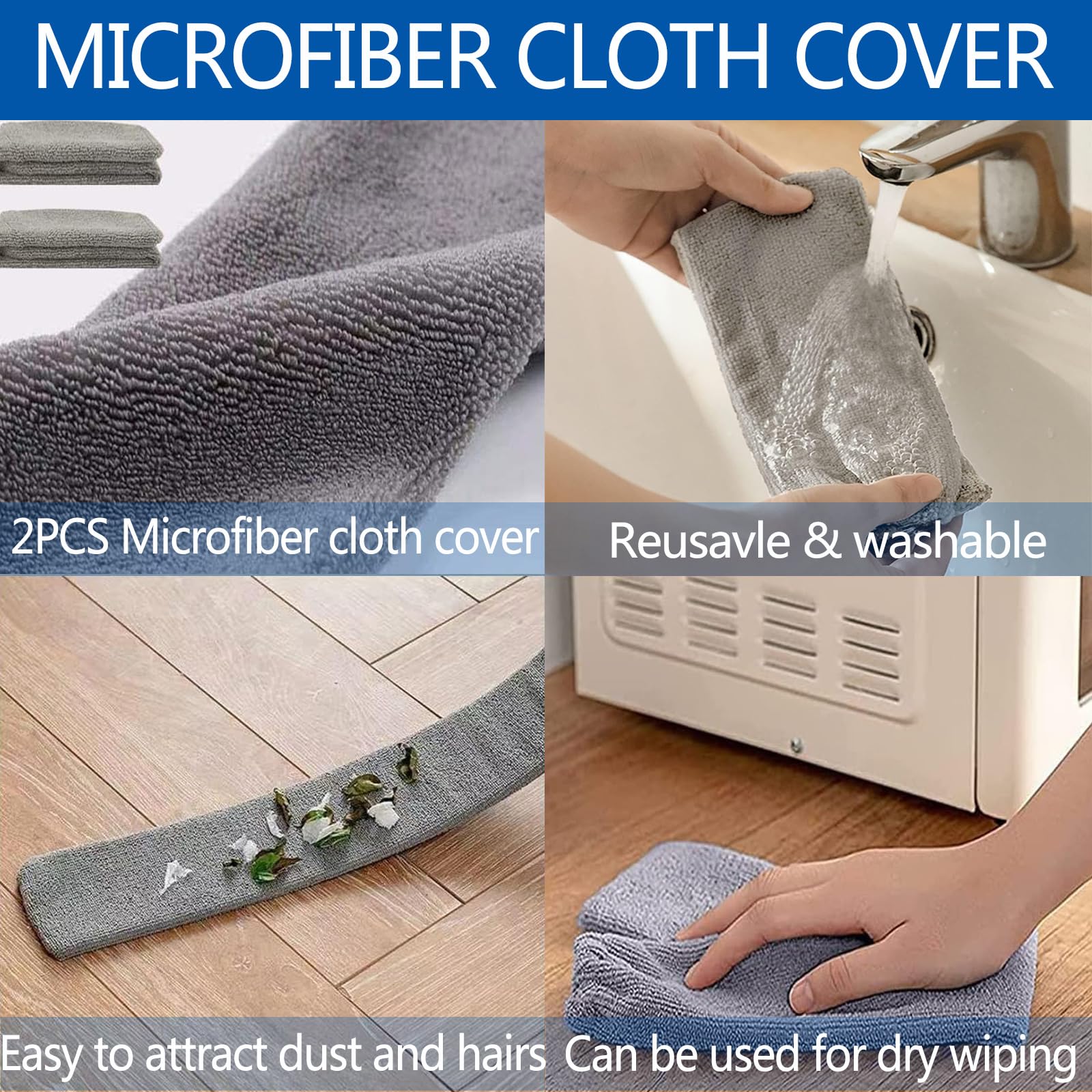 Extendable Microfiber Duster With Bendable Head - 55 Inch Gap Cleaner For Furniture & Ceilings