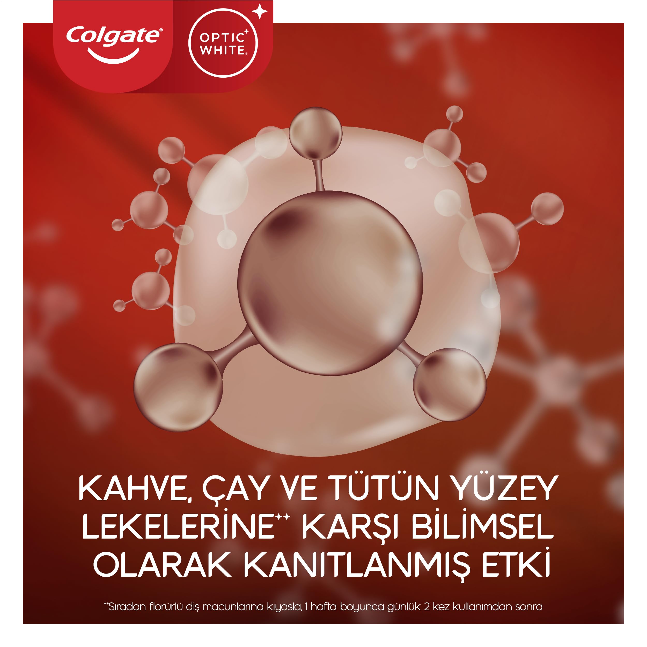 COLGATE Optic White Kahve ve Çay Kullanıcıları İçin Beyazlatıcı Diş Macunu 75 ml