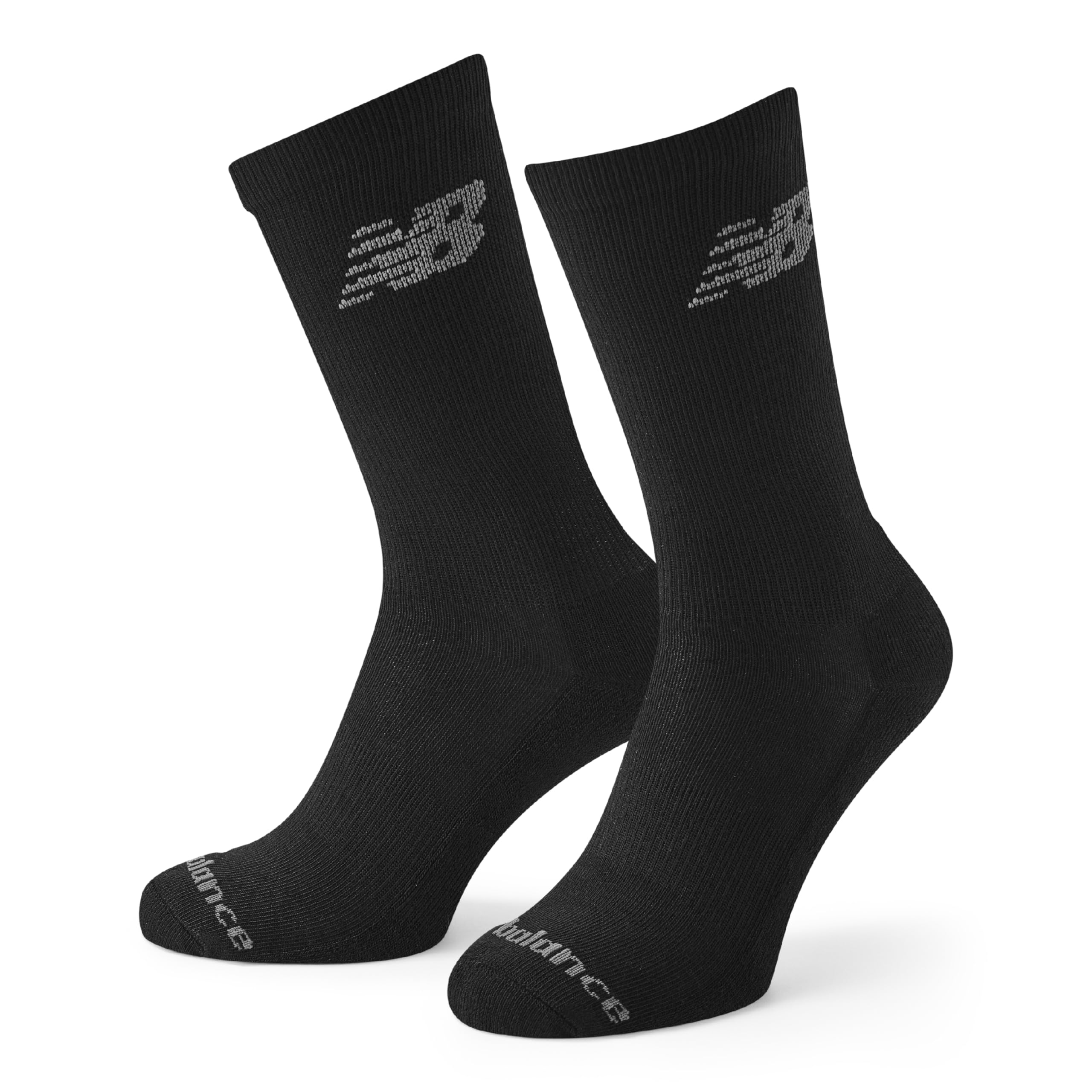 New Balance 10 Pair Pk Performance Socks Men's Trainers, Size M (7 - 8.5) In Black