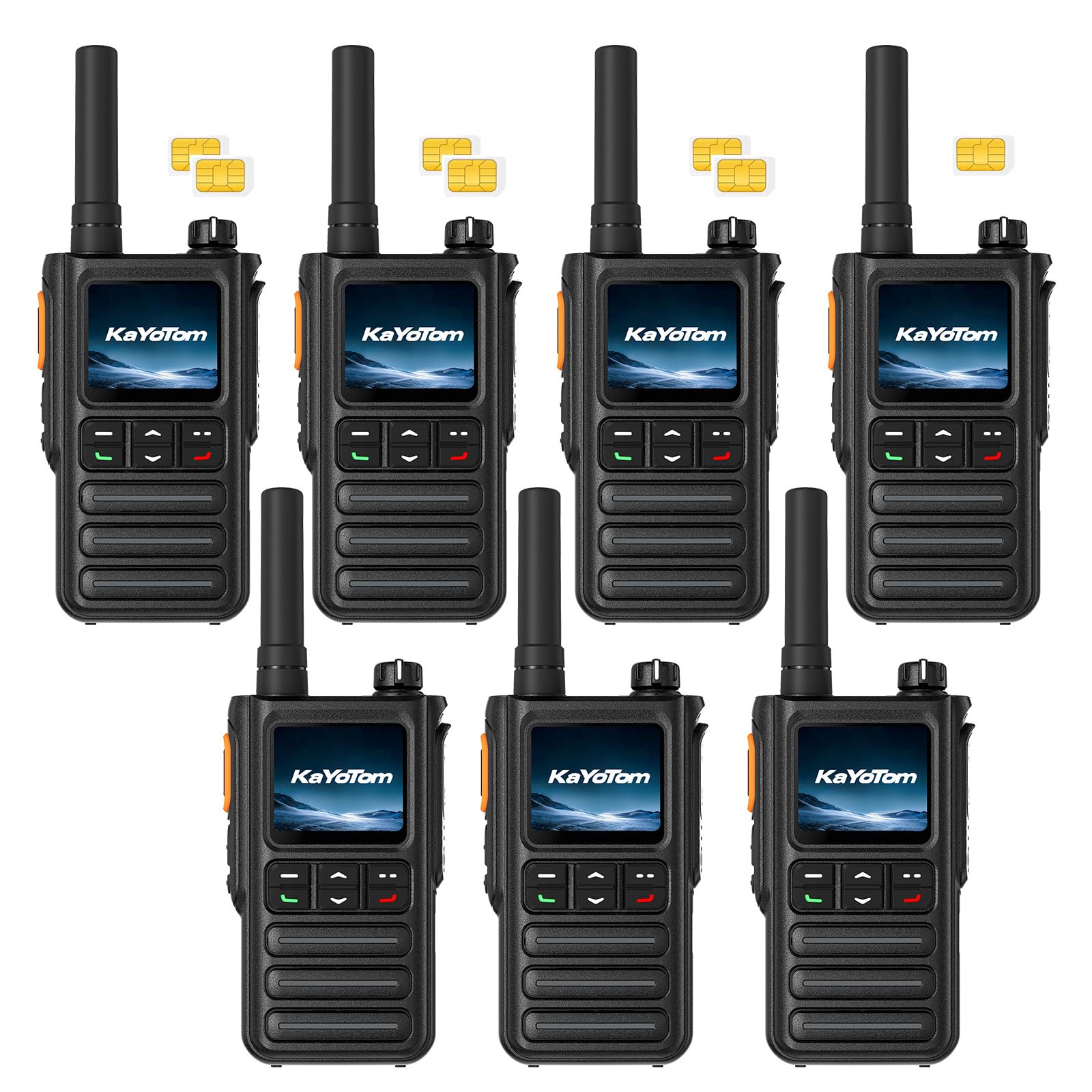 Lifetime Free Rapid GPS Unlimited Range Global Walkie Talkies – Long Range Two Way Radio, IP65 Waterproof, AI Noise Cancellation for Nationwide Outdoor, Logistics, Road Trips &amp; Family (7-Pack)