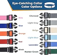 Vista 7 de GoTags - Collar con placa de identificación personalizable y ajustable para perro, placa de identificación de acero inoxidable grabada, silenciosa