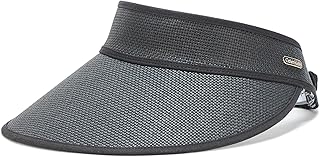 Calvin Klein Womens Wide Brim Straw Visor