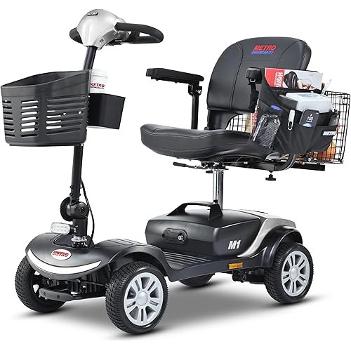 Eficentline 4 Wheel Mobility Scooter for Seniors Compact Heavy Duty Mobile Powered Mobility Scooters Electric Powered Wheelchair Device for Travel Adults Elderly