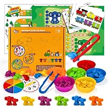 Pairez Toys Counting Toys for Kids, Animal Koala Counters w/Activity Cards for Playing Snakes and Ladders, Ludo Board Games, Math Learning Manipulatives, Early Development Toys for Preschool Toddlers