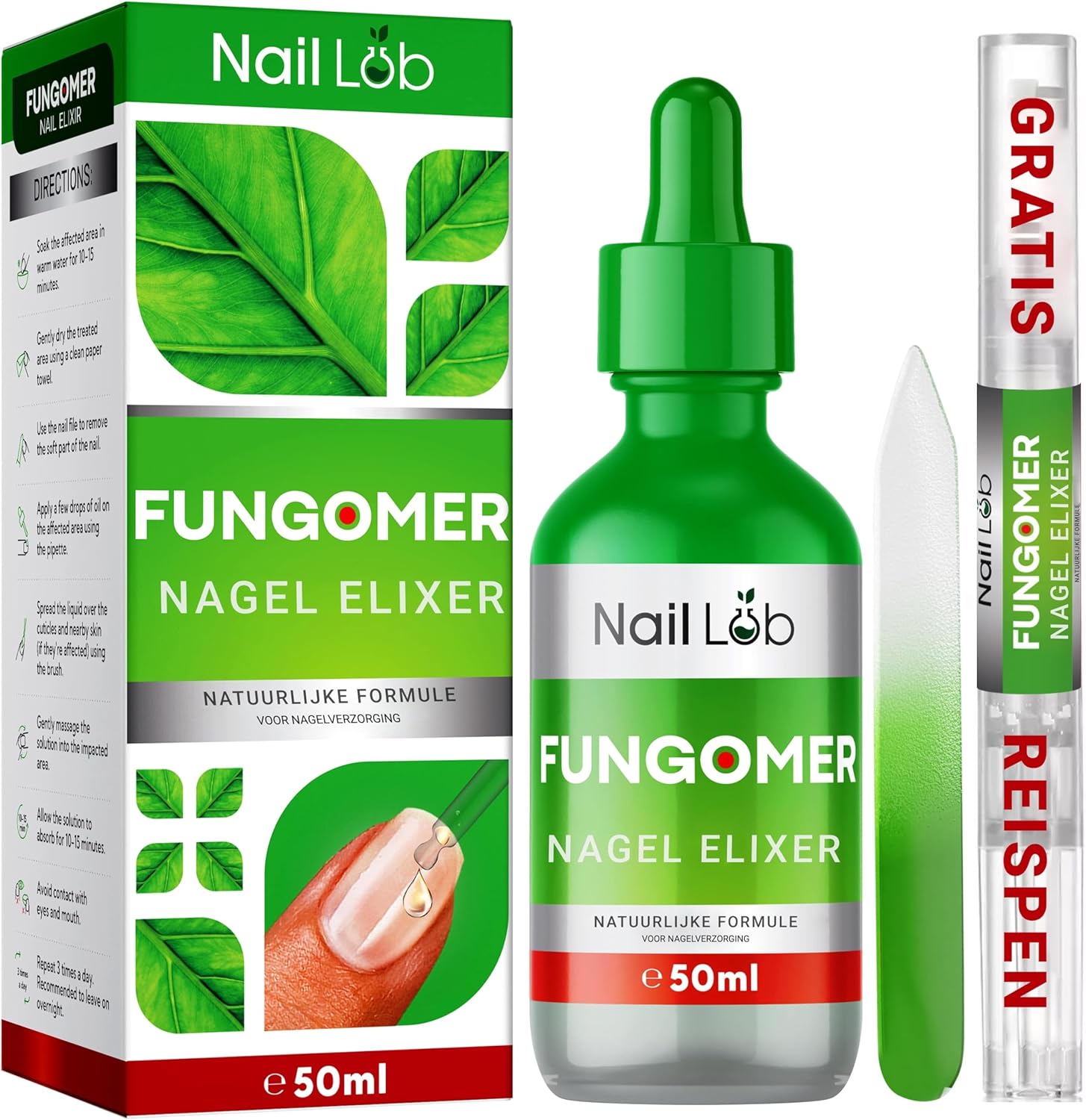 Premium Schimmelbehandeling voor Voetnagels Extra Sterkte – 50ml – Bevat Tea Tree Olie, Nagelschimmel voor Handnagels – 3ml Schimmelwerende Pen + Nagelvijl