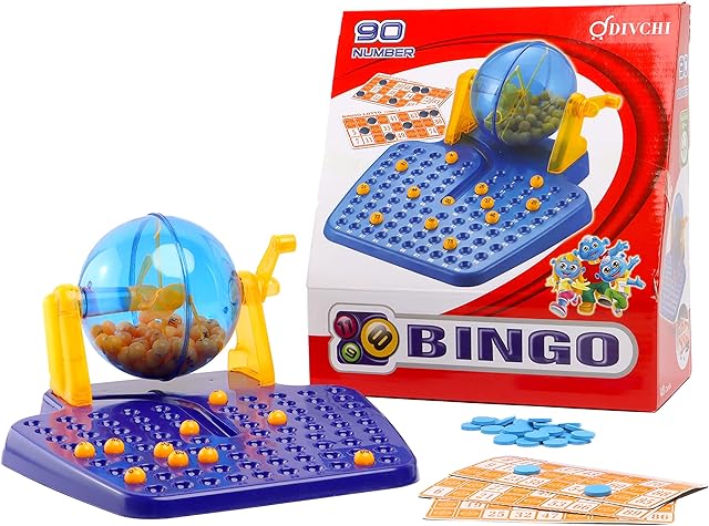 DIVCHI Bingo Game Set - Complete with Bingo Balls, and Bingo Cards, Bingo machine