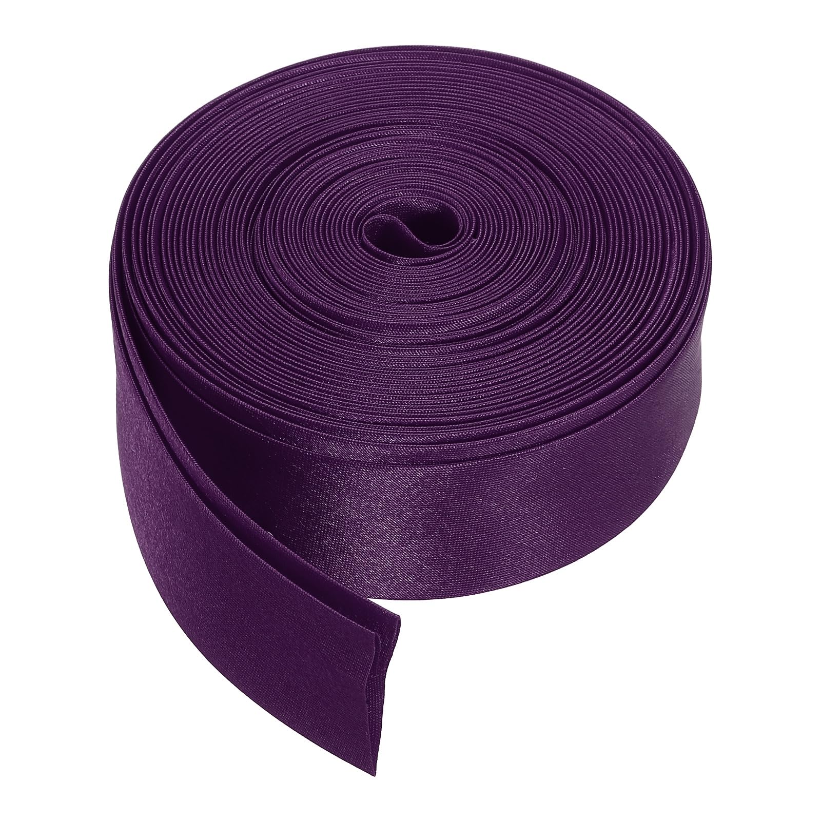 sourcing map Double Fold Bias Tape for Sewing, 1 Inch x 5.5 Yards Satin Bias Binding Tape Continuous Bulk for Quilting Blanket Binding Seaming Hemming Fabric Piping DIY Craft, Dusty Purple — image 1