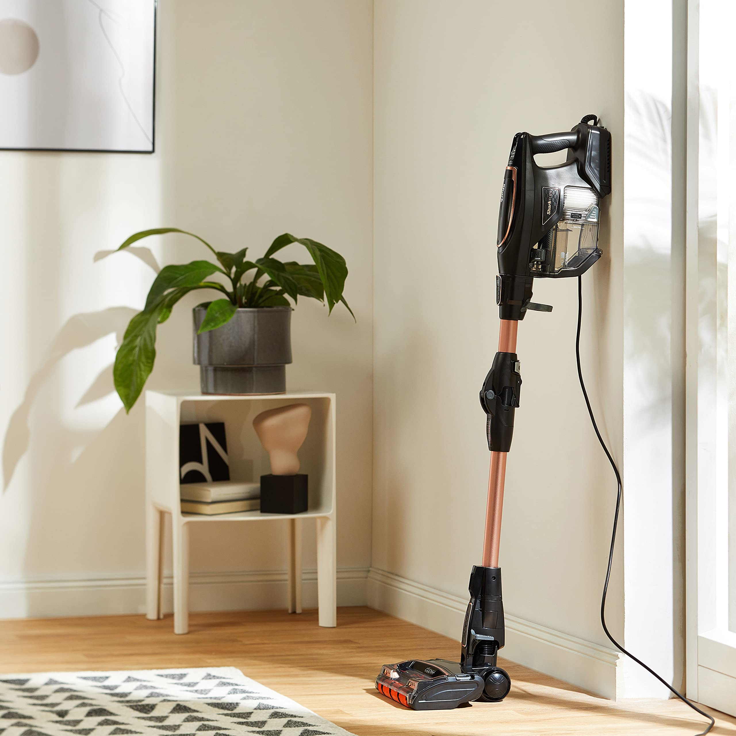 Shark Corded Stick Vacuum Cleaner [HV390UKT] Lightweight, Rose Gold