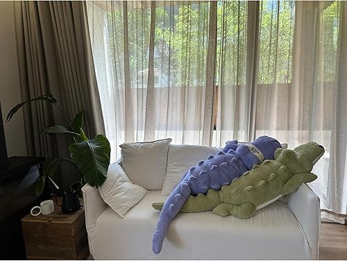 Vista 74 de Hofun4U Alligator Plush Pillow, 61 inch Alligator Stuffed Animal, Home Decoration Christmas Valentine’s Birthday Gift for Boys Girls Adults Kids