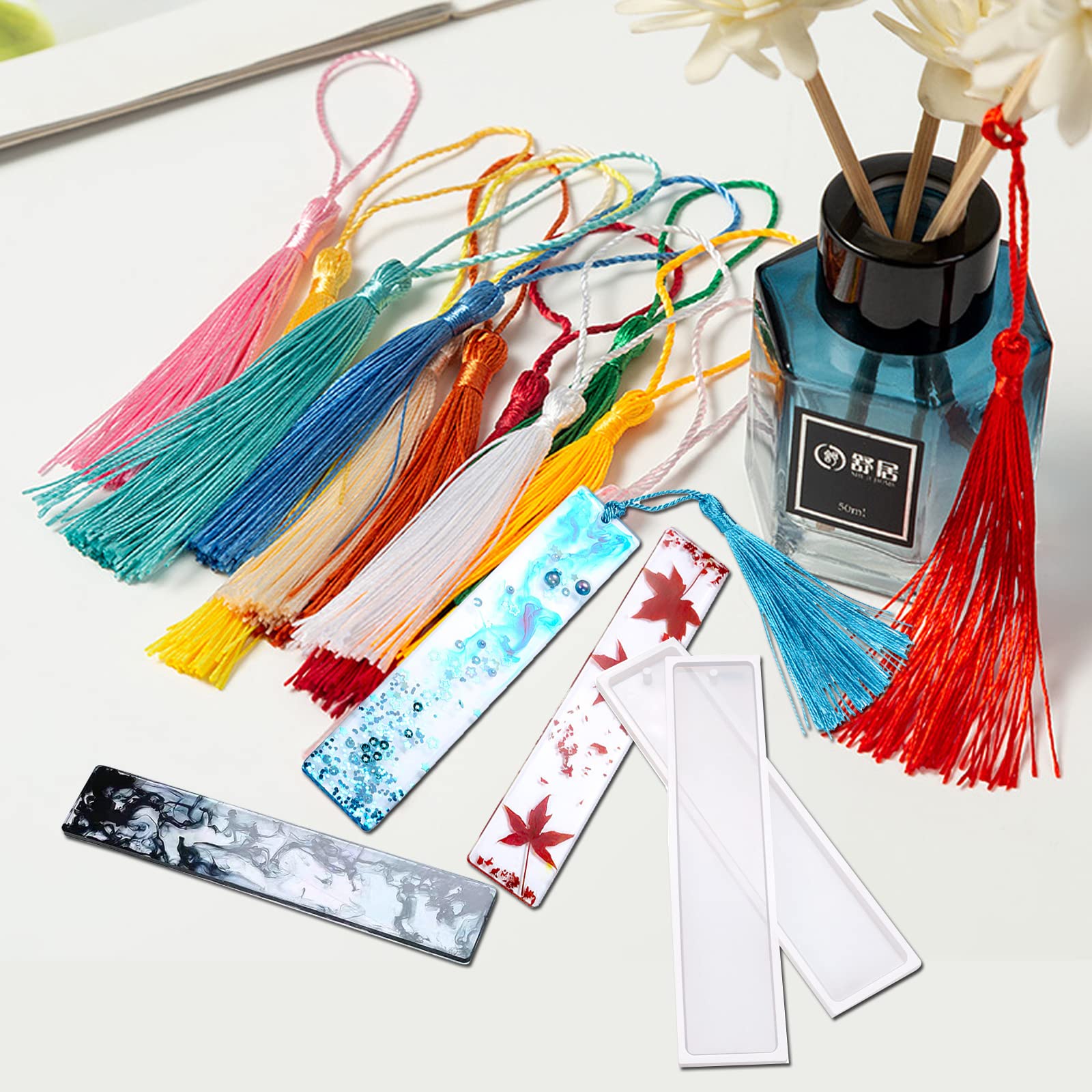 Moule de marque-page, moule époxy blanc Flexible pour bricolage marque