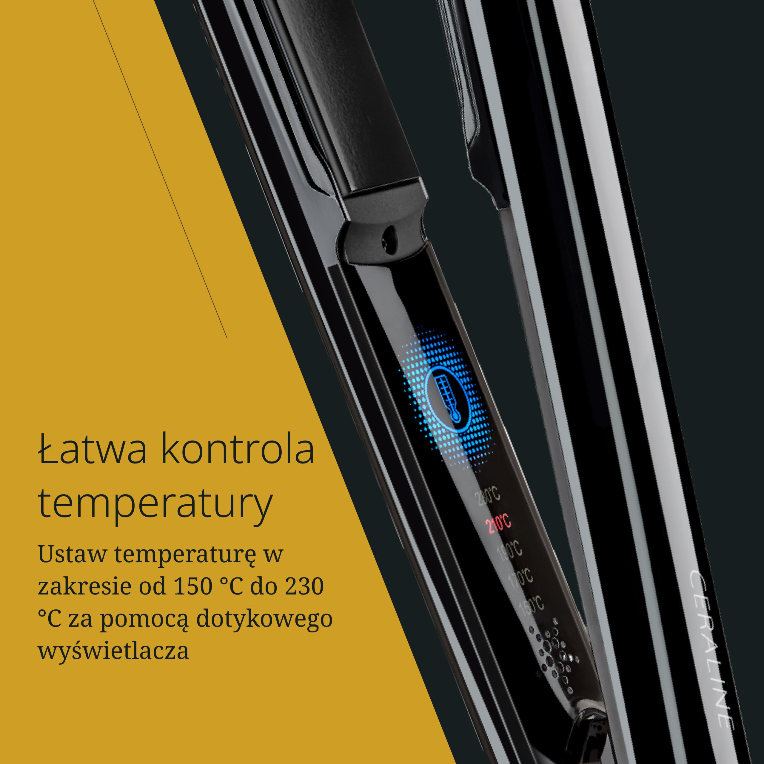 Moser Ceraline Ceramiczno-Turmalinowa Prostownica do Włosów | Prostownica Ceramiczno-Turmalinowa z Długimi Płytkami, Temperatura 150-230°C i Nagrzewanie w 25 Sekund