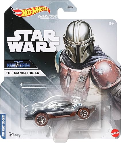Star Wars Hot Wheels Carros de personajes The Mandalorian Diecast Car