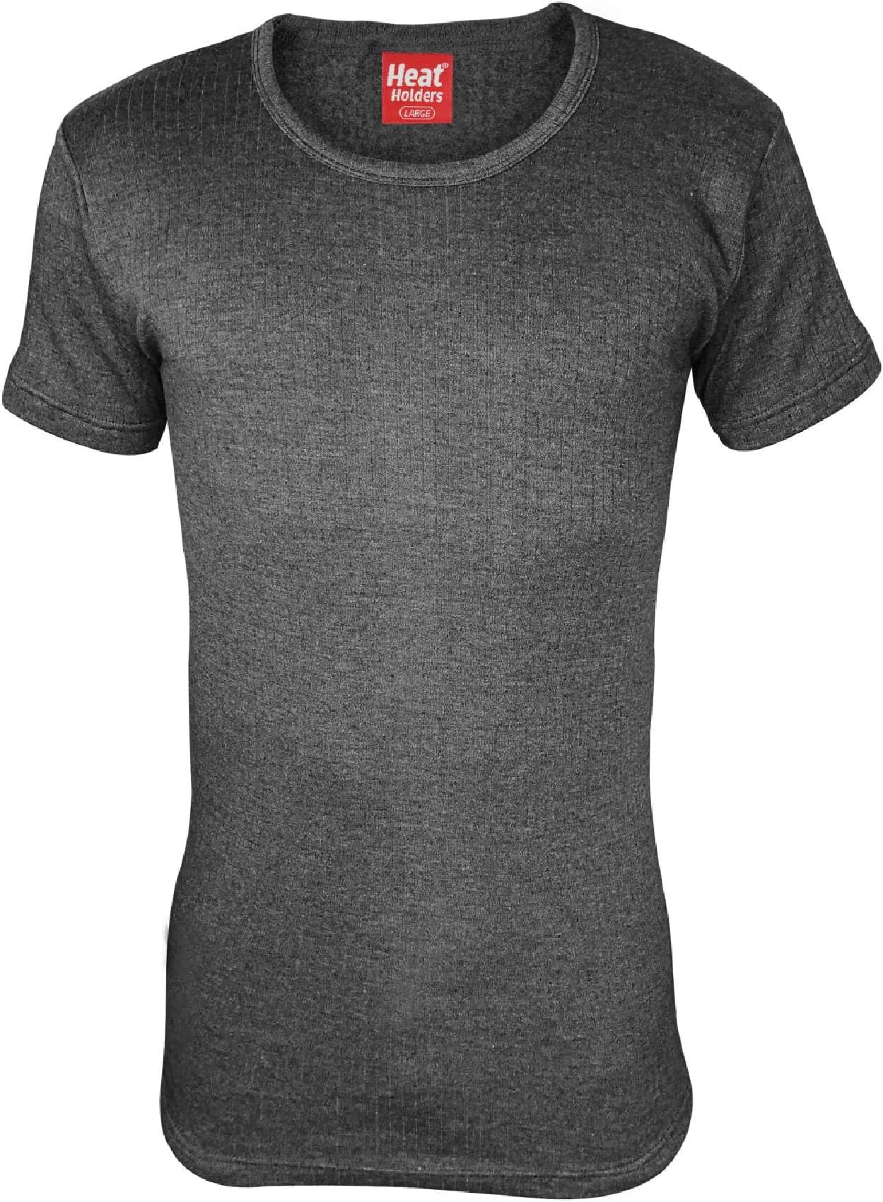 Mens Winter Warm Thermal Underwear Short Sleeve Vest Top Shirt