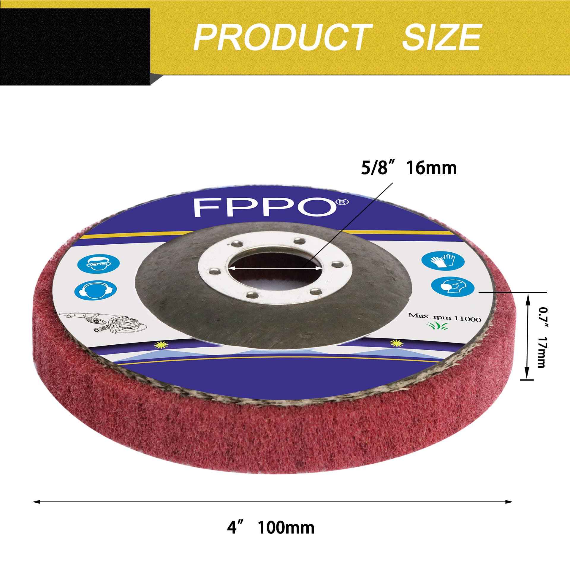 Nylon Flap Discs for Angle Grinder - Polishing & Grinding -3