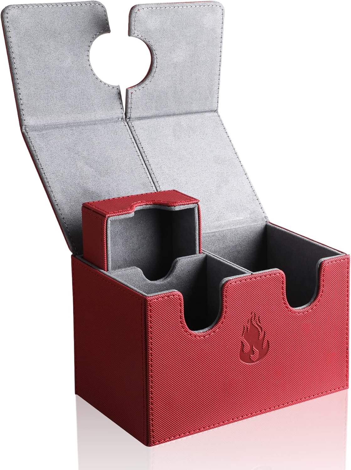 UAONO Card Deck Box for MTG Commander Deck, Double Deck Box With Dice