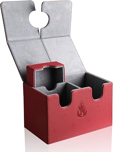 Caja de cartas para MTG Commander Deck, caja de doble cubierta con bandeja de dados con capacidad para más de 200 tarjetas intercambiables, caja de disponible en Yaxa Peru