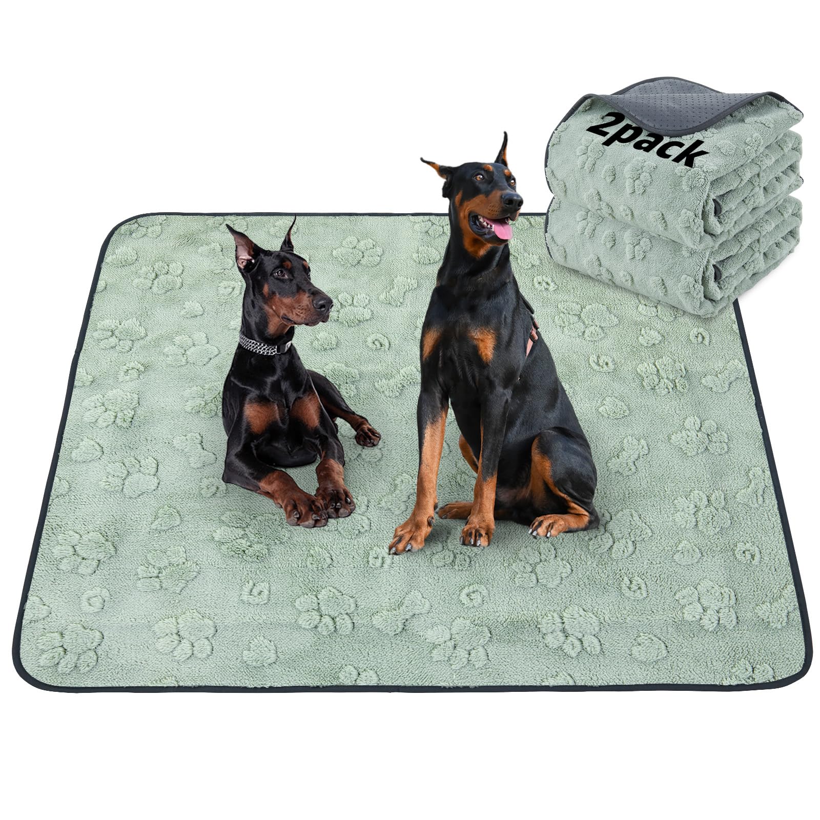 LOOBANI 2 Pack Extra Large Washable Pee Pads for Dogs 72"x72"