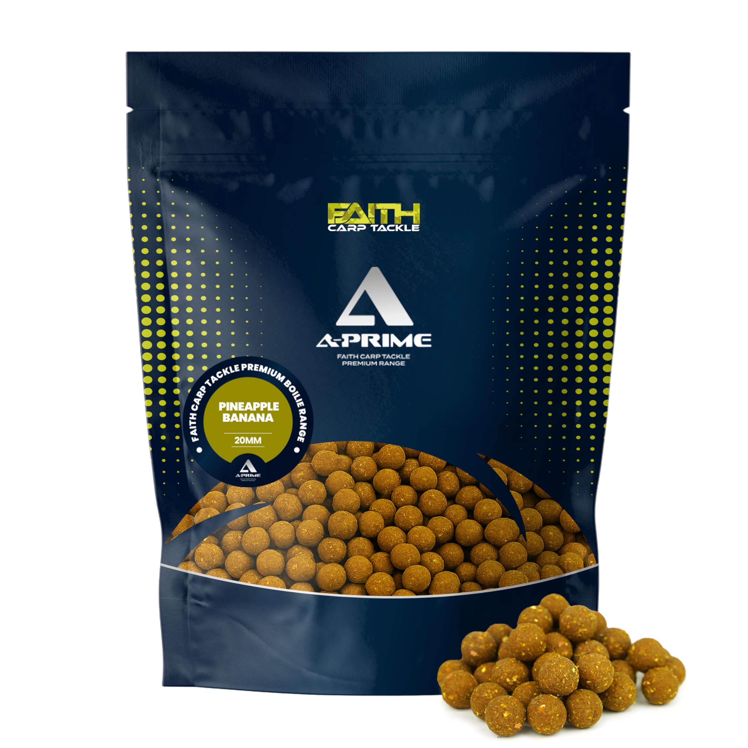 A-Prime Boilies - 5kg - 20mm - Banana Ananas - Boilies dolci ad alta attrazione