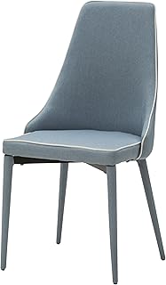 White loft, Set di 2 Sedie, Metallo, Azzurro, 50x58x94 cm