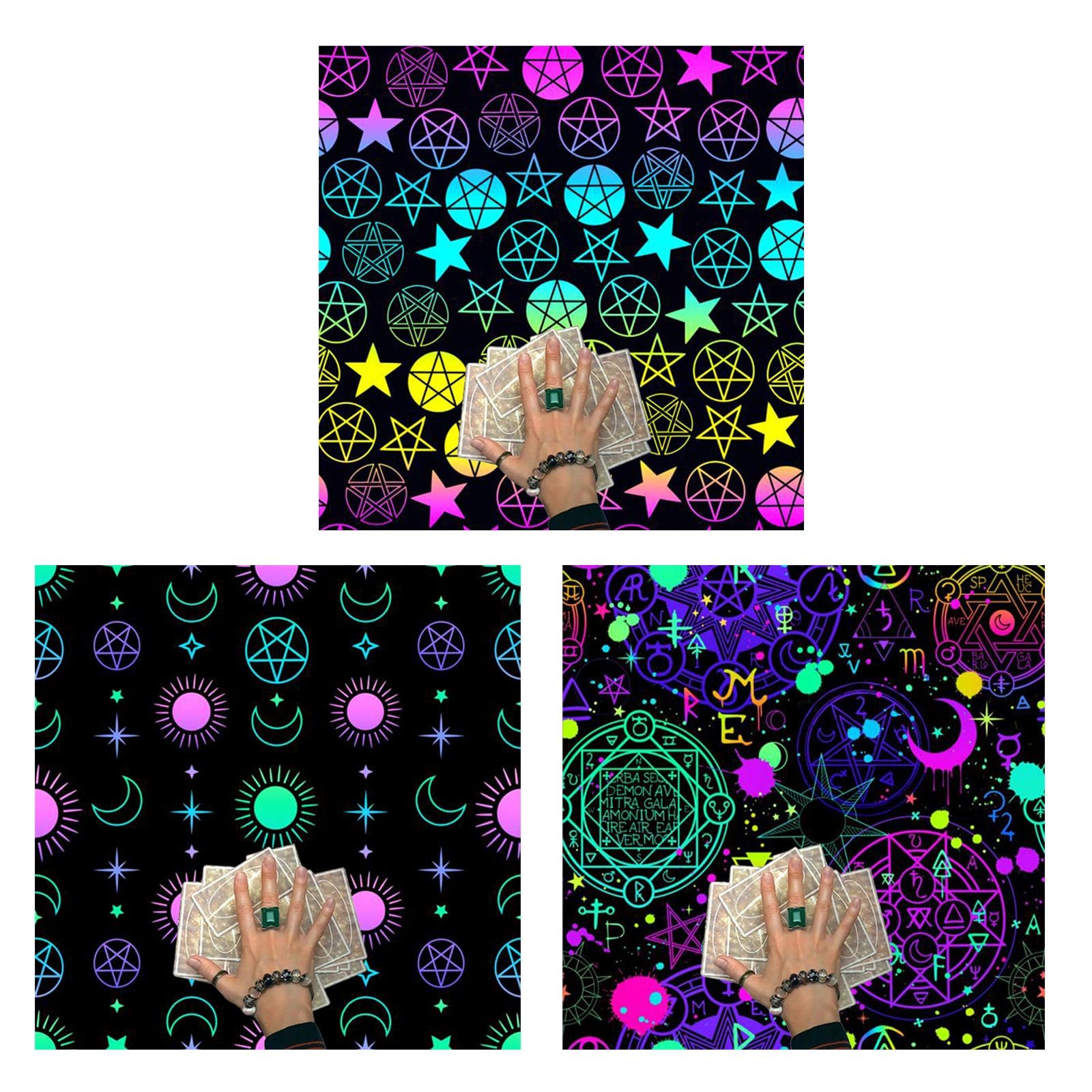Vierkante Tarotwaarzegdoek - Altaarkleed Voor Runen, Kaarten & Bordspellen - Zacht Flanel - 50x50/60x60/75x75 Cm - Creëer Een Magische Sfeer