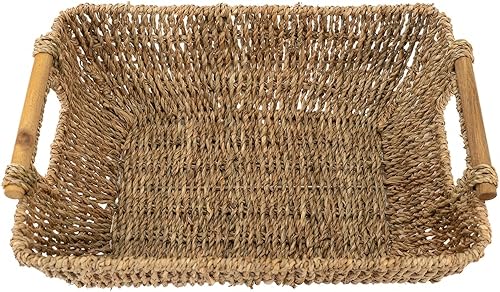 Miniatura 7 de HOMESTEAD Cesta de almacenamiento de jacinto con mango de madera