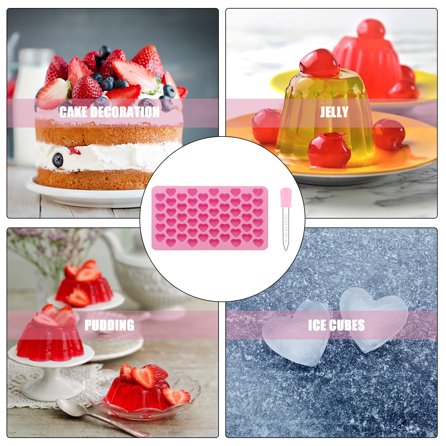 Stampo Silicone 255 Forme Cuore - Per Cioccolatini, Dolcetti Per Cani, Caramelle Fatte In Casa - Foto 2