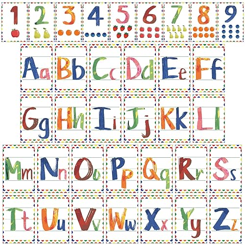Fullhawl 35 Pcs Caterpillar Alphabet Bulletin Board Set Abc Number