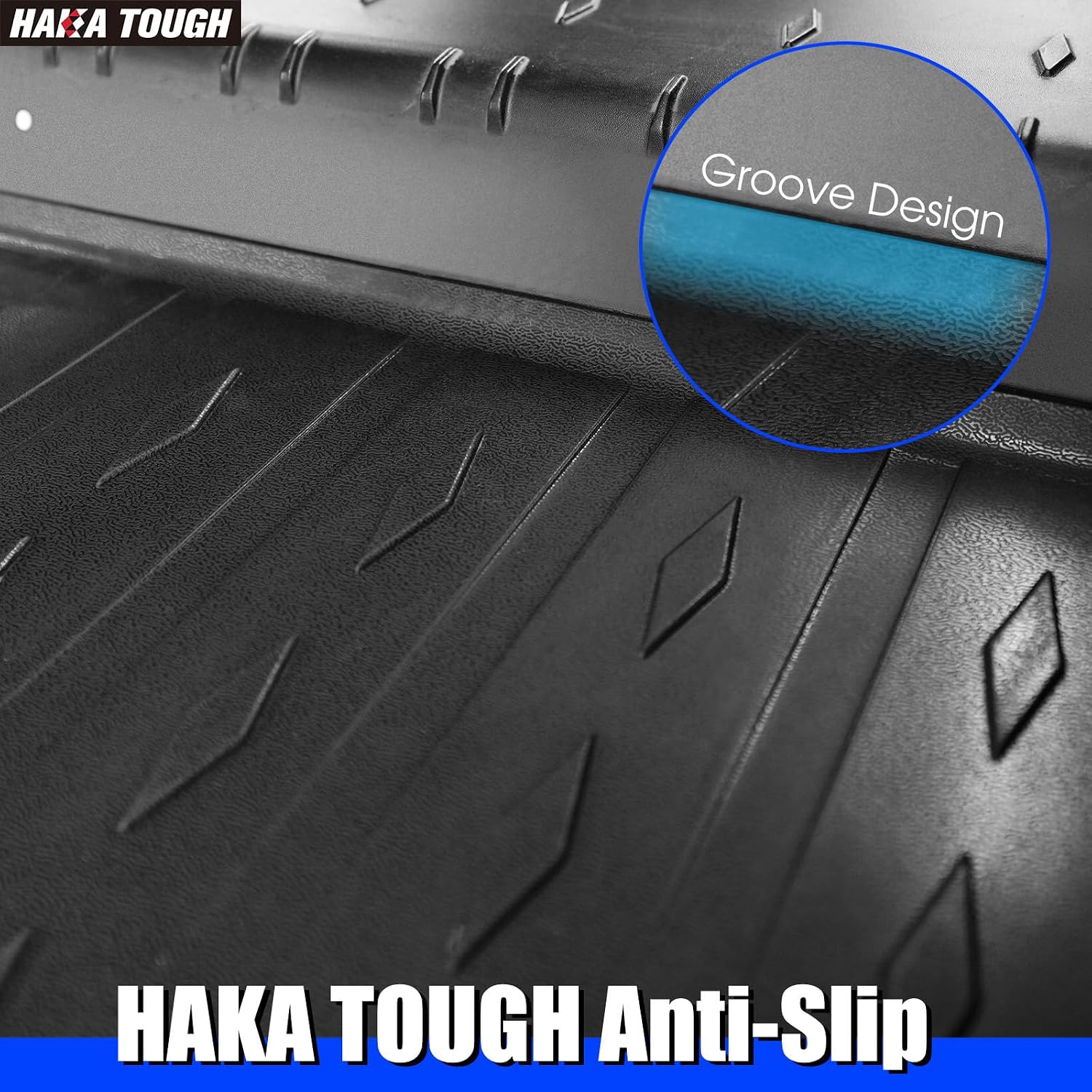 HAKA TOUGH Floor Mats for Can Am Defender Max Accessories 2016-2024, Non-Slip Design Rubber Slush Mats Floor Liners for Can-Am Defender MAX HD7 HD8 HD9 HD10 Accessories, 4PCS