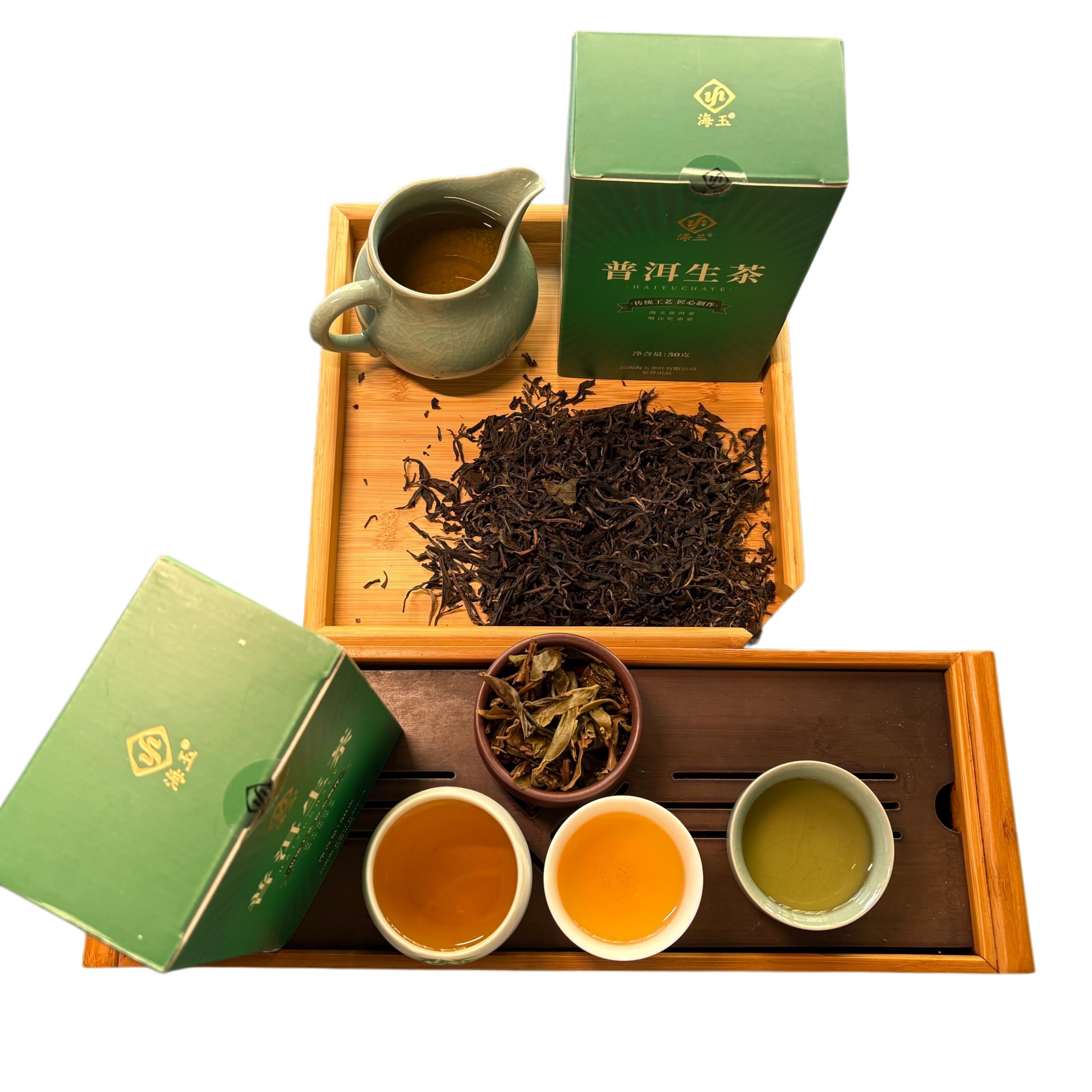 Amazon.co.jp: 【雲南省産】プーアル茶 生茶 古樹茶 50g 箱入り 百花潭