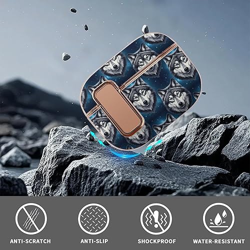 Miniatura 6 de Headphone Cases Cover Compatible with Airpods Pro 2 Case Galaxy Wolf, Full Protective Plastic Accessories with Lock