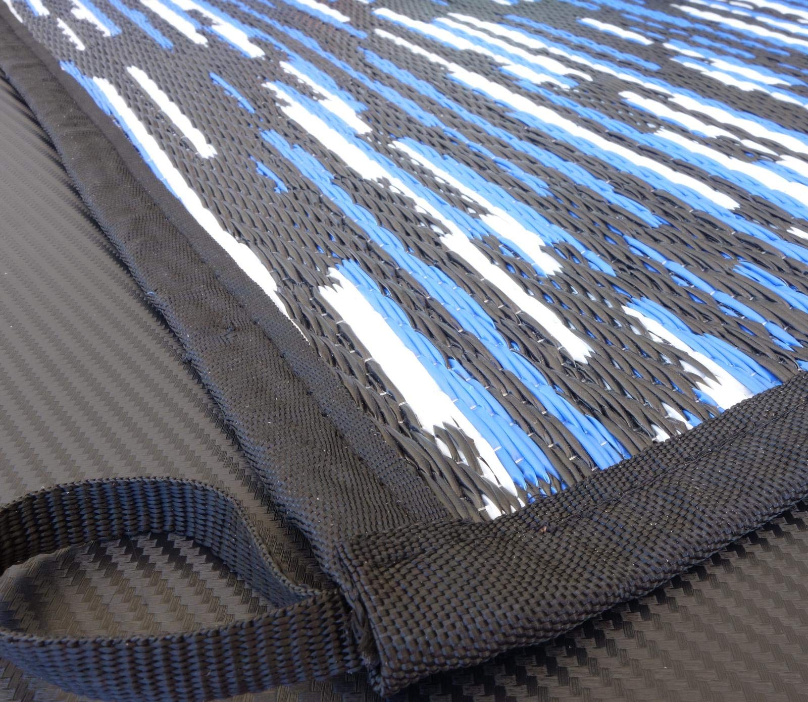 Outdoor Teppich WAVETEX Platin 2,7m x 2m schwarz-blau *** VIELE GRÖSSEN + Farben * 450 g/m² Camping Zeltteppich Vorzelt Garten Spieldecke Wohnwagen Camper