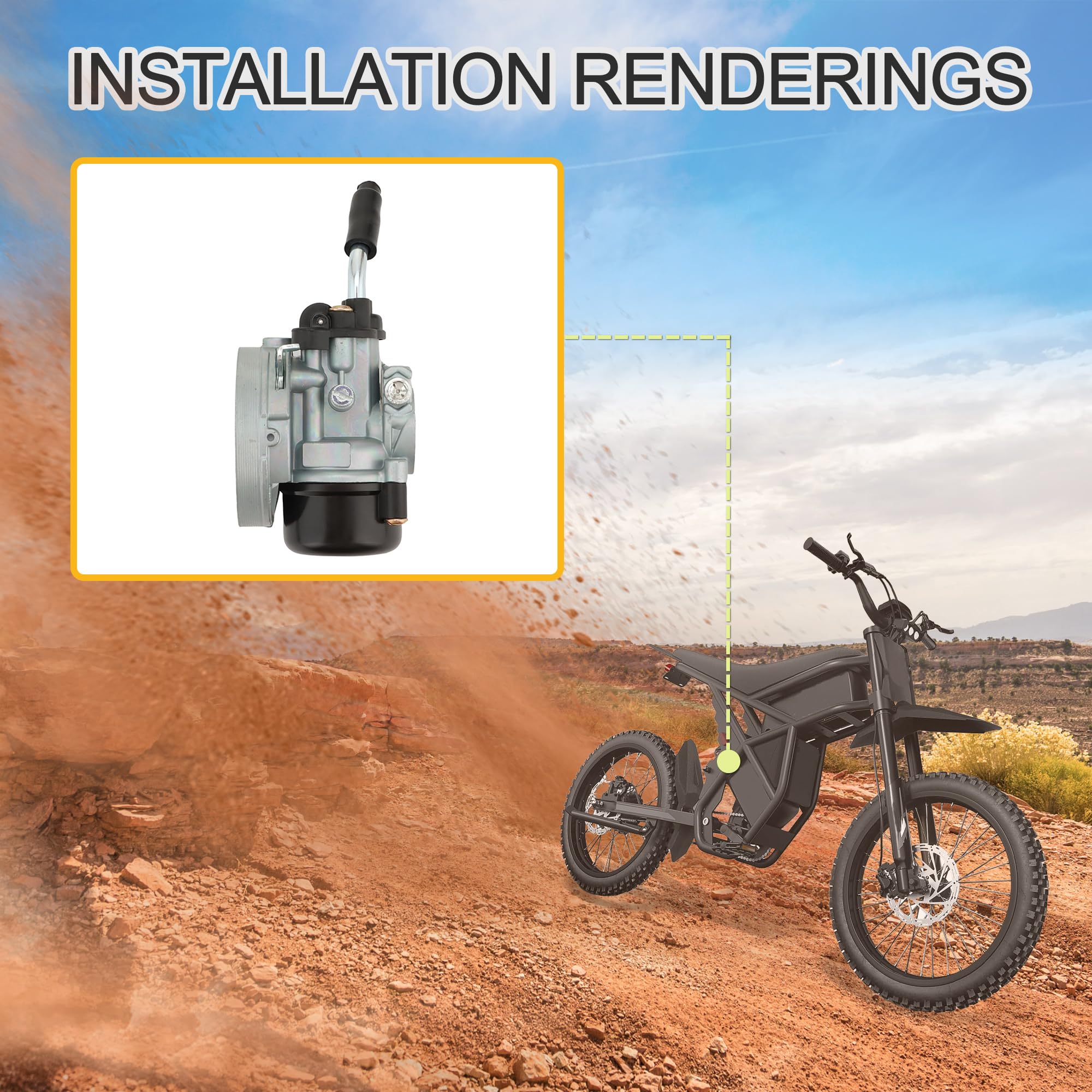 GOOFIT 19mm Carburador Enfriado Por Agua Carb Reemplazar Para 2 Stroke 37cc 49cc 50cc 80cc ATV Quad Mini Pocket Dirt Pit Bike