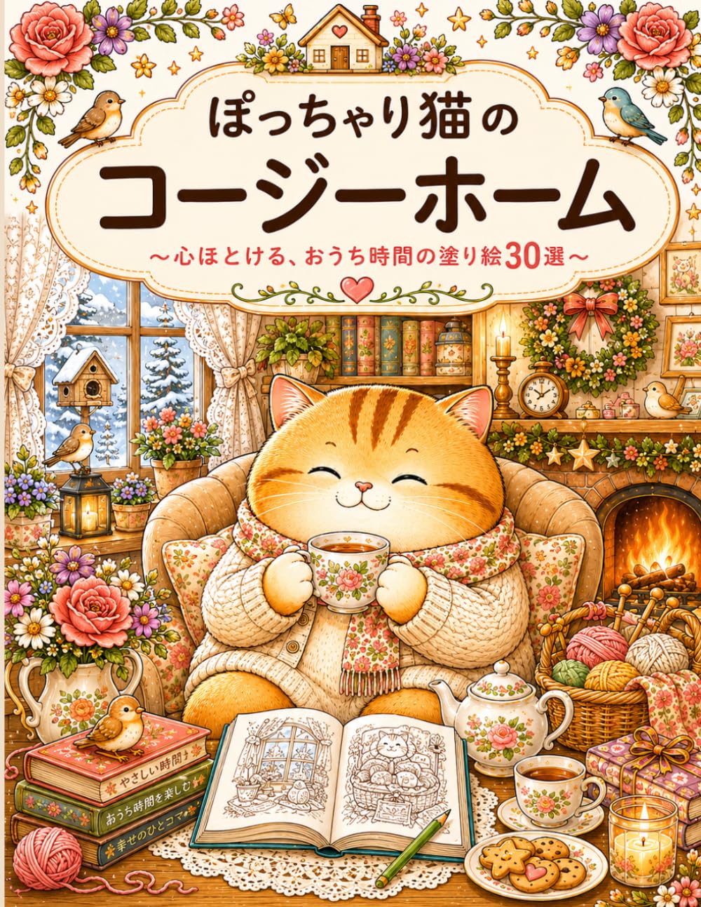 ぽっちゃり猫のコージーホーム: ～心ほどける、おうち時間の塗り絵30選～ (ぽっちゃり猫のコージーライフ)