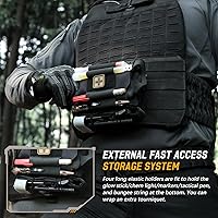 Vista 5 de LIVANS Molle Medical IFAK - Bolsa táctica de primeros auxilios, bolsa vacía IFAK para cinturón de servicio Micro IFAK, bolsa de cinturón mini EMT