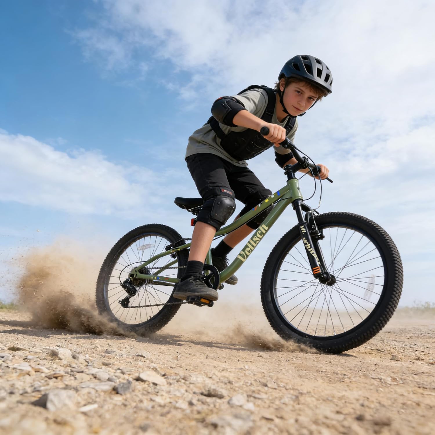 vollsch 20 24 Inch Kids Mountain Bike for 6-15 Years Old Boys Girls Teens 6-Speed Child MTB Bicycle with Front Suspension Fork, Dual V-Brakes, Multiple Colors