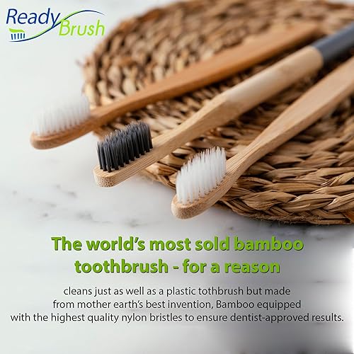 Miniatura 8 de ReadyBrush - Cepillos de dientes de bambú reutilizables prepegados, solución de cuidado bucal todo en uno para una sonrisa fresca y saludable,