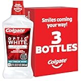 Optic White Whitening Mouthwash, Fresh Mint - 946mL, 32 Fluid Ounce (3 Pack)
