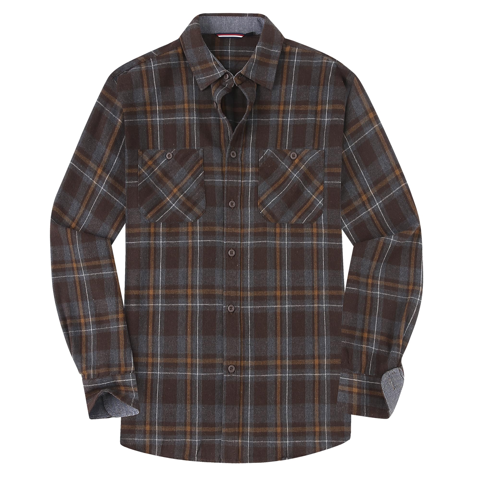 Alex Vando Mens Button Down Shirts Flannel Shirt Long Sleeve
