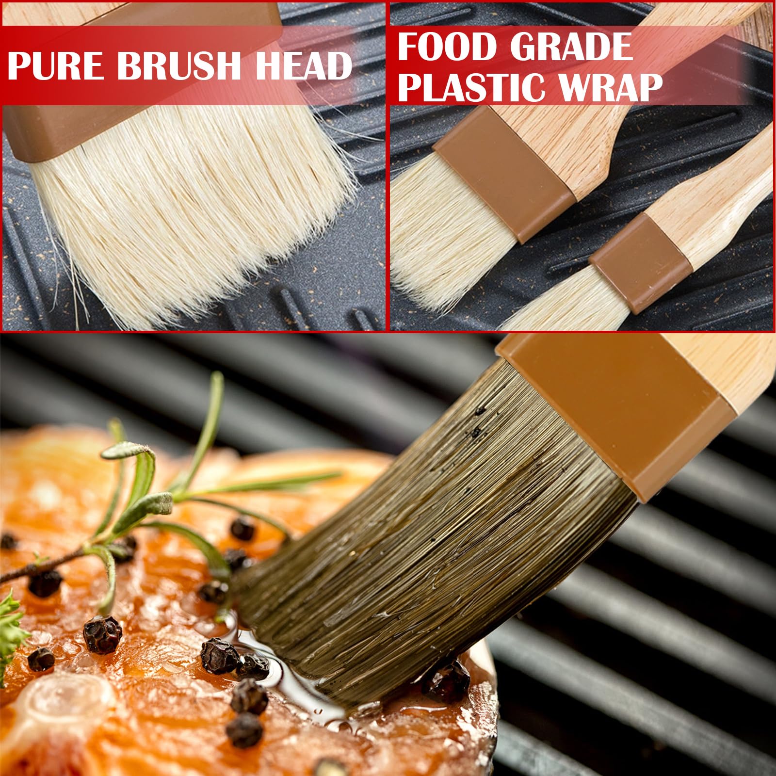 Supporto Bistecche e Costine in Acciaio Inox, Supporto per Arrosto Bistecca, Cestello per BBQ Rib Rack, Spareribs Halter Grill, Telaio Griglia Barbecue 2 in 1 con 2 Pennello